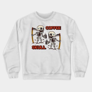 Coffee Skull Drink Crewneck Sweatshirt